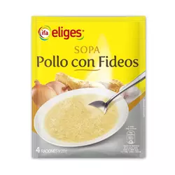 SOPA DE POLLO CON FIDEOS