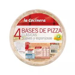 BASES DE PIZZA CLÁSICAS SUAVES Y ESPONJOSAS